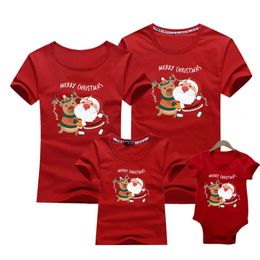 Family Matching Outfits Merry Christmas Tshirt Mommy Daddy Daughter Son Funny Clothes Mom Dad Kids Baby Outfit 231122
