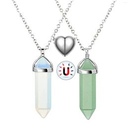 Charms Nature Stone Bead Pendants Jewelry Hexagonal Pointed Reiki For Diy Pendant Necklace