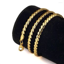 Chains High Quality And Hip Hop Style Gold Colour Twisted Chain Necklace For Male Boys Anniversary Birthday Jewellery Accessories Gifts