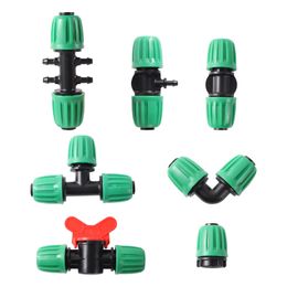 Watering Equipments 20Pcs Straight Elbow Tee 16mm PE Pipe Locked Connector Garden Agriculture Automatic Watering Micro Irrigation System Joint 231122