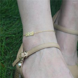 Anklets Birth Year Anklet Leg Bracelet For Women Foot Jewelry Vintage Feet Chain Beach Friendship BFF Femme