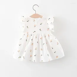 Girl Dresses ZWY2179 Summer Girls Casual Kids Children Clothing Flower Sleeveless Cotton Girls' For Wear