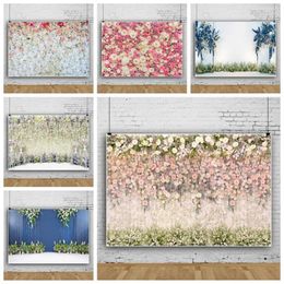 Party Decoration Floral Wall Pink Flower Grass Wedding Pographic Background