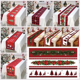 Other Event Party Supplies Christmas Table Runner Cloth Merry Decoration for Home Tablecloth Xmas Ornament Navidad Natal Noel Year Gift 230422