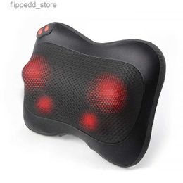 Massaging Neck Pillowws Portable Massage Pillow Relaxatio Neck Shoulder Back Muscle Massager Heating Kneading Infrared Head Massage Pillow Q231123