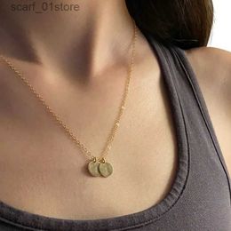 Pendant Necklaces Custom Personalised Stainless Steel Family Members Sisters Friendship ltiple Disc Initial Necklace Simple and Fine JewelryL231123