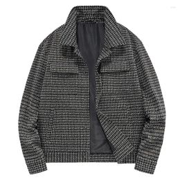 Men's Jackets And Women's Plaid Lapel Jacket Trendy Stylish Versatile Bird Check Cardigan