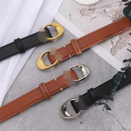 32% OFF Belt Designer New Internet celebrity carriage buckle women's cowhide fashion trend ins style thin horseshoe belt