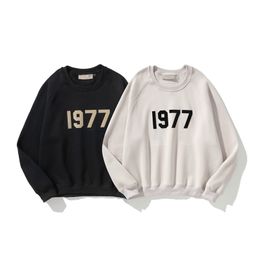 Men's designer hoodie autumn new hoodie Korean version of the fashion brand round neck long sleeve men and women with chest flocking