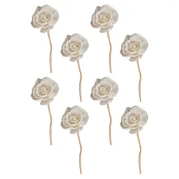 Decorative Flowers Diffuser Sticks Reed Flower Fragrance Home White Reeds Oil Office Inch Bathroom Stick Rattan Set Aroma Refill