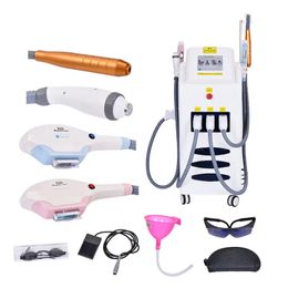 Multi-function OPT IPL Laser Hair Removal Nd Yag Laser Carbon Peeling Tattoo Remove Skin Whitening picosecond RF Machine with 4 handles