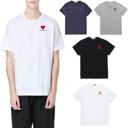 Men's TShirts Men Women Tshirt Cotton with Heart Letter Embroidery Printing Oneck Short Sleeve Straight Summer 230422