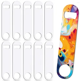 Keychains 5pcs Sublimation Bottle Opener Blanks Blank Stainless Steel Custom For Kitchen Personalised