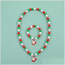 Jewellery Pendant Necklaces Makersland Fashion Necklaces/Bracelets Sets For Kids Christmas Gift Children Jewellery Set Trendy Drop Deliver Dhw8J