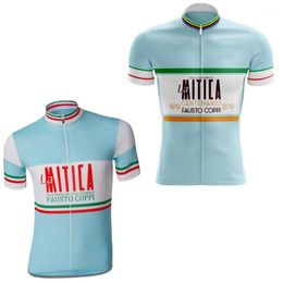 Racing Jackets La Mitica Cycling Jersey Fausto Coppi Clothing Retro Mountain Bicycle Tops Road Bike Shirts MTB Clothes Maillot