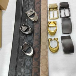 28% OFF Designer New Kou Family Double Buckle Men's C-Pattern Business Casual Dress Gift Box Cowhide Belt