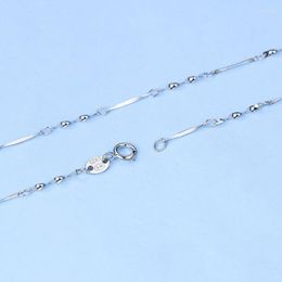 Chains Fancy 0.7MM 0.9 Grams 925 Sterling Silver Women Necklace 40CM/45CM Chain Solid White Gold Color Female Jewelry