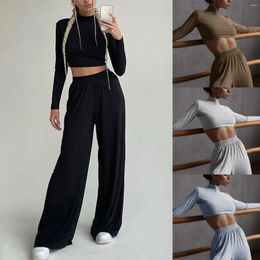 Women's Two Piece Pants Pant Sets For Women 2 Pieces Solid High Waist Slim Tight Identity Sports Suit Dressy Formal