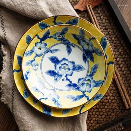 Plates Tableware Bowls Dishes And With Ceramic Underglaze Colour Surface Dinner Nail Stamping Plaque