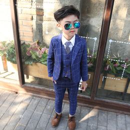 Suits Baby Boys Wedding Party Costumes Blazer Vest Pants Children's Formal Suits Baptism Dress Kids Teenage Ceremony Suit Clothes Set 230424