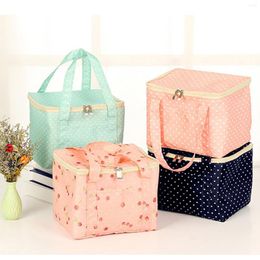 Storage Bags Reusable Insulated Lunch Bag With Side Pocket Large Capacity Leak Proof Picnic Bento Box Pouch Food Jucie Cooler