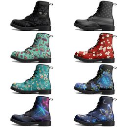 DIY Classic Beautiful Autumn Winter Non-slip Boots for Outdoor Casual Comfortable Elevated Customised Fashionable DarkGreen Boots.