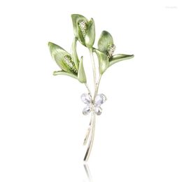 Brooches Enamel Lily Flower For Women 4-color Weddings Banquet Office Brooch Pins Clothes Accessories Gifts