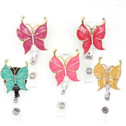 Keychains Butterfly Pretty Badge Holder Unique Reels Stylish ID Clip Jewelry Bling Gift