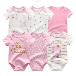 Clothing Sets 2023 Newest 6pcs lot Girl Clothe Boy Clothes Unicorn Baby Rompers Newborn Cotton