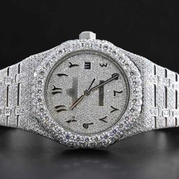 Wristwatches hip hop diamond watch round cut all size customize VVS1 handmade diamond watch for mens diamond watch259I
