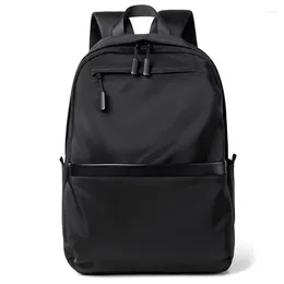School Bags Solid Colour Street Trendy Men Lightweight Backpack High-capacity Computer