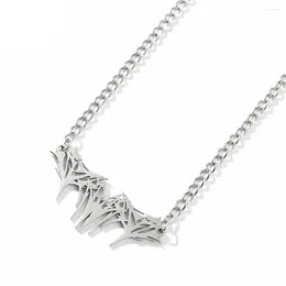 Pendant Necklaces Hip Hop Rock Silver Colour Metal Minimalist Thorns Necklace For Women Unisex Fashion Neck Chains Jewellery Punk Choker