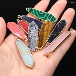 Pendant Necklaces Wholesale Natural Stone Irregular Amazonite Agate Clear Quartz Charms For Jewellery Making DIY Crafts Necklace Accessories