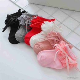 Kids Socks Kids Baby Girls Socks Cute Baby Princess Dress Socks with Lace Bow for Toddler Clothing Accessory 0-8Y R231204