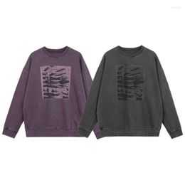 Men's Hoodies Top Version C. E Hoodie Men Women 1:1 Double Patch Batik Sweat Round Neck Pullover Autumn Sweater