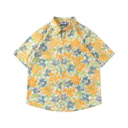 Men's Casual Shirts 2023 Spring/Summer Full Printed S Floral Fashion Brand Short Sleeve Shirt For Men