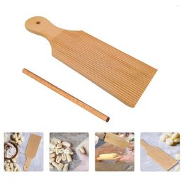 Baking Tools Pasta Plate Noodles Board Wooden Rolling Pole Spaghetti Household Rod Gnochi Making Supply Accessory