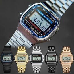 Women's Watches Luxury F91W Band Watch Waterproof Retro Digital Stainless Steel Sports Military Watches Men Women Electronic Wrist Watch Clock 231123