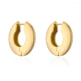 Hoop Earrings Punk 18K Gold Plated Thick Gothic Golden Silver Circle Earring 2023 Trend Metal Jewellery Accessories