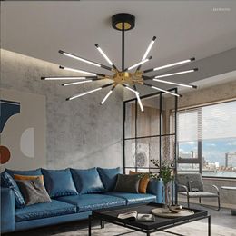 Chandeliers 2023 LED Molecular Nordic Living Room Ceiling Lamp Creative Restaurant Study Interior Decoration Lamps