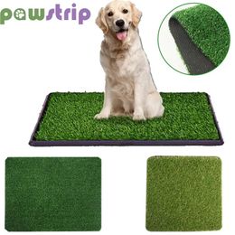 kennels pens Pet Toilet Training Pee Pad Breathable Artificial Simulation Lawn Dog Trainer Mat Portable Durable Dogs Cats Potty Litter Rug 231123