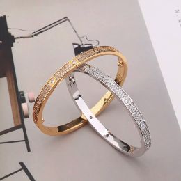 Hot Brand Products Screw Fashion Luxury For women men Bracelet Cubic Zirconia Inlaid Party Elegant Style Couple Bracelet