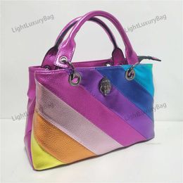 New Designer Large Capacity Hawk Head Rainbow Tote Bag Women Brand Handbag Fashion Colourful Eagle Shopping Bag shoulder bag 230424