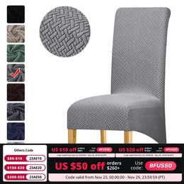 Chair Covers Polar Fleece Chair Cover Stretch XL Size Long Back Chair Covers Seat Covers With Back For Wedding Dining Room Chairs For Kitchen 231123