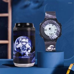 Wristwatches Men's Astronaut Electronic Watch Waterproof Ultra Thin Business Sports Fashion Multifunctional Student LED Luminous Product