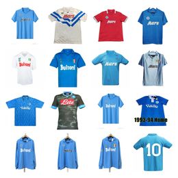 Napoli 1986 87 88 89 90 91 93 Retro Jerseys MARADONA Soccer Jersey SSC Naples Football Shirts VINTAGE Calcio CLASSIC maillot de foot ZOLA FERRARA Careca long sleeve top