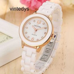 Luxury Watch new Korean brand women's luminous quartz watch ceramic waterproof student Watch