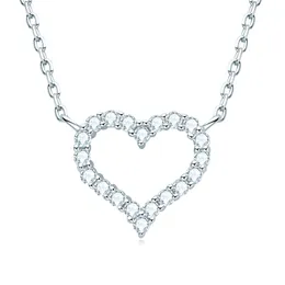 2023 Hot selling ins s925 sterling silver MOISSANITE diamond necklace love clavicle chain pendant