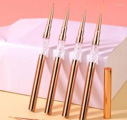 Nail Brushes 1Pcs French Stripe Art Liner Brush 3D Tips Line Stripes DIY Drawing Pen UV Gel Painting Manicure Tools