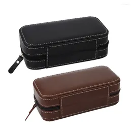 Jewellery Pouches 2/4/8 Grids Travel Watch Box PU Leather Display Storage Case Organiser